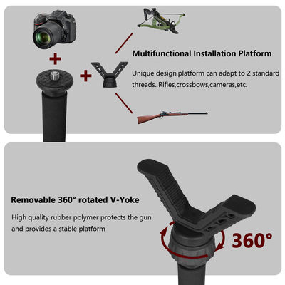 Aluminum Alloy 0.85kg Black Hunting Bracket For Easy Angle Adjustment