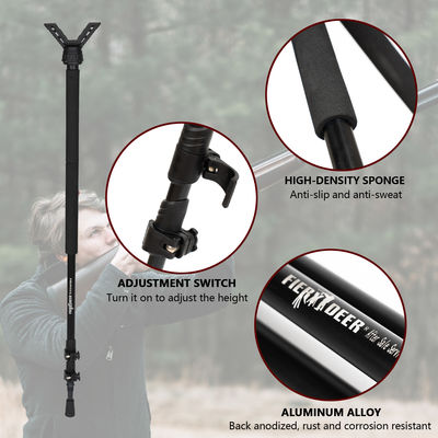 Aluminum Alloy 0.85kg Black Hunting Bracket For Easy Angle Adjustment